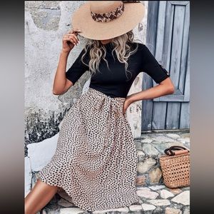 Dalmatian Print Belted Dress